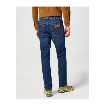 Blugi Barbati -  Texas Slim - Slim Fit - Talie Inalta - 5 Buzunare - Fermofwqdwqar - Lungi - Bumbac - Albastru - Albastru