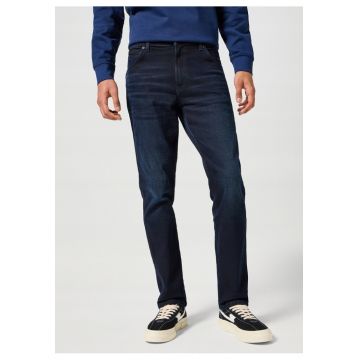 Blugi Barbati -  Texas Slim - Straight Fit - Talie Medie - 5 Buzunare - Fermoar - Lungi - Bumbac - W32-L34 US - Albastru