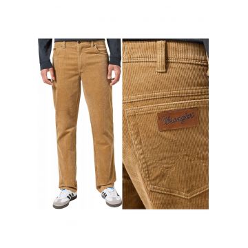 Blugi Barbati -  Texas - Straight Fit - Talie Medie - 5 Buzunare - Fermoar - Lungi - Bumbac - Maro nisip