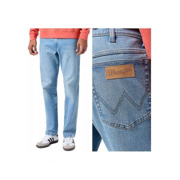Blugi Barbati -  Texas - Straight Fit - Talie Medie - 5 Buzunare - Fermoar - Lungi - Bumbac - W32-L30 US - Albastru