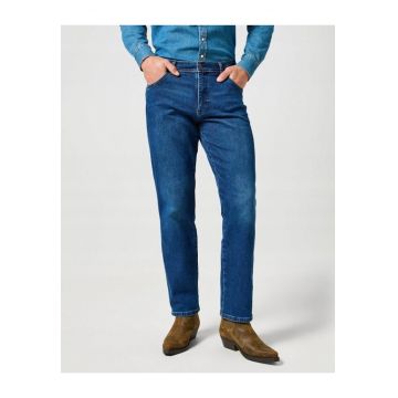 Blugi Barbati -  Texas - Straight Fit - Talie Medie - 5 Buzunare - Fermoar - Lungi - Bumbac - W32-L34 US - Albastru