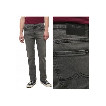 Blugi Barbati -  Tramper Straight - Loose Fit - Talie Medie - Fermoar - Lungi - 5 Buzunare - Bumbac - Negru - Negru