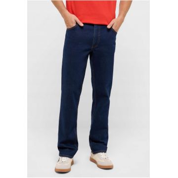 Blugi Barbati -  Tramper Straight - Straight Fit - Talie Medie - 5 Buewqgzunare - Fermoar - Lungi - Bumbac - Albastru - Albastru