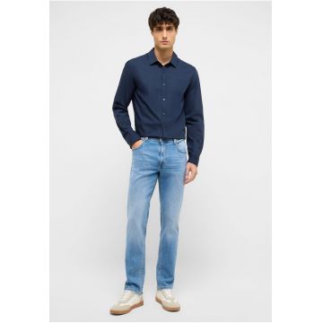 Blugi Barbati -  Washington Straight - Straight Fit - Talie Medie -dwqfwq 5 Buzunare - Fermoar - Lungi - Bumbac - Albastru - Albastru