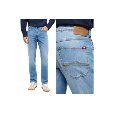 Blugi Barbati -  Washington Straight - Straight Fit - Talie Medie -dwqfwq 5 Buzunare - Fermoar - Lungi - Bumbac - Albastru - Albastru