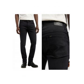 Blugi Barbati -  XM Slim - Skinny Fit - Talie Medie - 5 Buzunare - Fermoar - Lungi - Bumbac - Negru - Negru