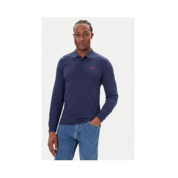 Bluza Polo barbati - bleumarin - bumbac - Bleumarin