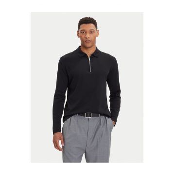 Bluza polo barbati  negru - bumbac
