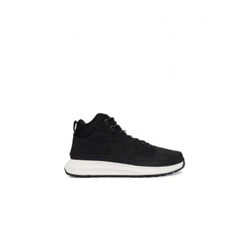Ghete sport barbati  Beckett Mid - piele naturala - negru/alb