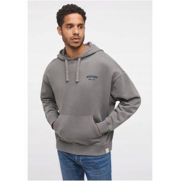 Hanorac Barbati -  Bennet Back Print - Regular Fit - Cu Gluga - 1 Buzunar - Maneci Lungi - Bumbac - Fara Inchidere - S INTL - Gri