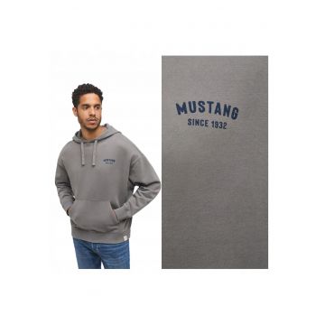 Hanorac Barbati -  Bennet Back Print - Regular Fit - Cu Gluga - 1 Buzunar - Maneci Lungi - Bumbac - Fara Inchidere - S INTL - Gri