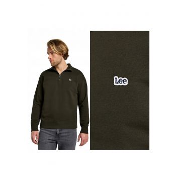 Hanorac Barbati -  Half Zip Sws - Regular Fit - Z zamkiem błyskawicznym - Fara Buzunare - Maneci Lungi - Bumbac - Cu Fermoar - 2XL INTL - Verde