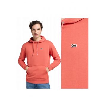 Hanorac Barbati -  Regular Fit - Cu Gluga - 2 Buzunare - Maneci Lungi - Bumbac - Fara Inchidere - Rosu - Portocaliu