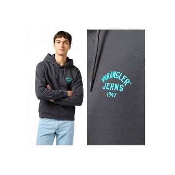 Hanorac Barbati -  Small Logo Hoodie - Regular Fit - Cu Gluga - 1 Buzunar - Maneci Lungi - Bumbac - Fara Inchidere - Negru - Negru