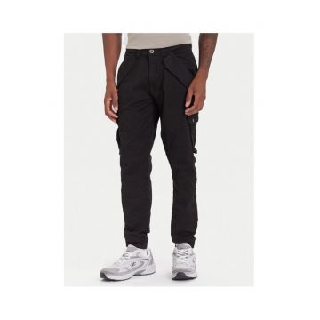 Pantaloni pentru barbati -  bumbac/elastan - negru