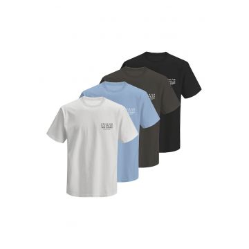Set 4 tricouri barbati - Jack Jones - multicolor - 100% bumbac