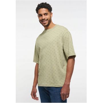 Tricou Barbati -  Aidan C Aop - Regular Fit - Maneca Scurta - Decolteu Rotund - Cu Logo - Bumbac - Design Clasic - S INTL - Verde