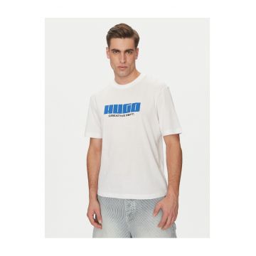 Tricou barbati  alb - bumbac -