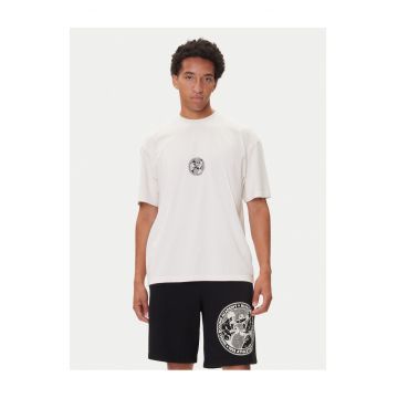 Tricou barbati  alb - bumbac - imprimeu mare -