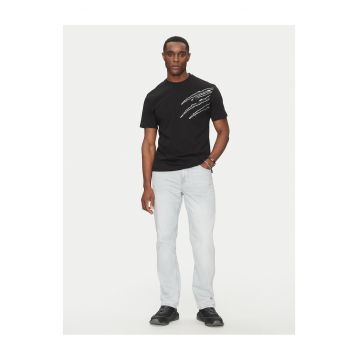 Tricou barbati  negru - bumbac -