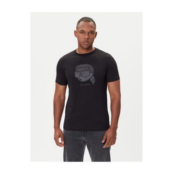 Tricou barbati  negru - bumbac - imprimeu