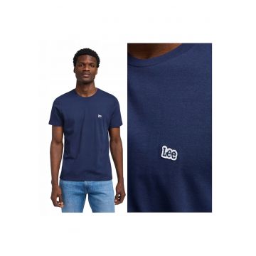 Tricou Barbati -  SS Patch Logo Tee - Regular Fit - Maneca Scurta - Decolteu Rotund - Cu Logo - Bumbac - Design Clasic - 5XL INTL - Albastru