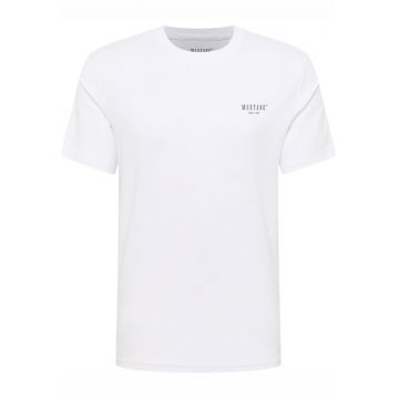 Tricou Barbati -  Style Austin - Regular Fit - Maneca Scurta - Decolteu Rotund - Cu Logo - Bumbac - Design Clasic - 6XL INTL - Alb