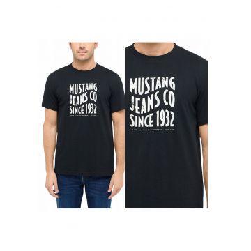 Tricou Barbati -  Style Austin - Regular Fit - Maneca Scurtdwqfa - Decolteu Rotund - Cu Logo - Bumbac - Design Clasic