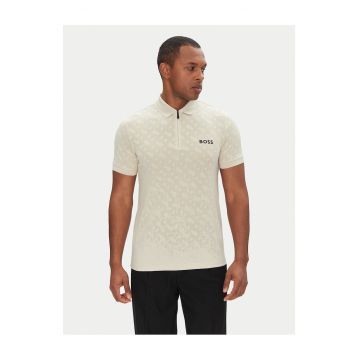 Tricou polo barbati  bej - bumbac