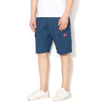 Bermude cargo cu aplicatie logo Nadi - Albastru inchis