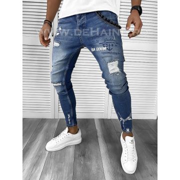 Blugi barbati conici albastri b3775 M3-4.1