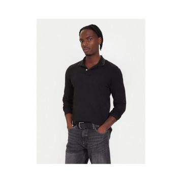 Bluza polo barbati  negru - bumbac