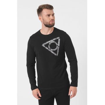 Bluza slim fit de bumbac - Negru