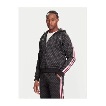 Bluza trening de barbati  negru cu model