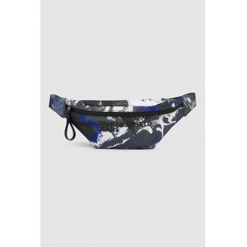 Borseta cu imprimeu grafitti Essential - Alb/Gri inchis