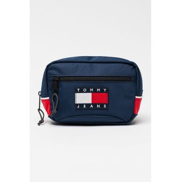 Borseta cu logo Archive - Rosu/Bleumarin