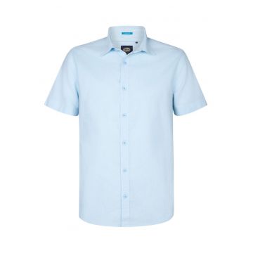 Camasa barbati -  Albastru deschis - 55% in - 45% bumbac -