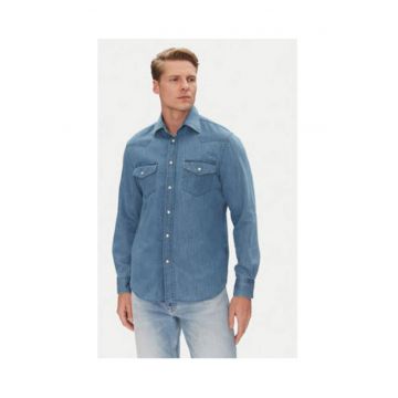 Camasa din denim barbati -  Albastru - 100% bumbac - Albastru