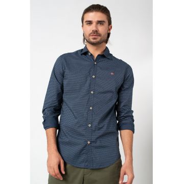 Camasa slim fit cu imprimeu cu buline Gilli - Bleumarin