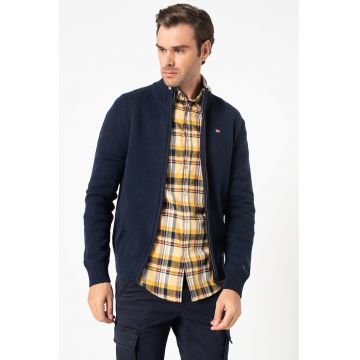 Cardigan din amestec de lana cu fermoar Dain - Bleumarin