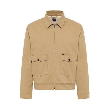 Jacheta Barbati -  Chetopa Jacket - Regular Fit - Design Clasic - Fara Gluga - Fedwqfrmoar - Bumbac - XL - Bej - Bej
