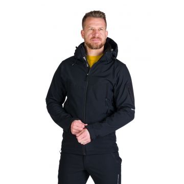 Jacheta cu gluga detasabila pentru drumetii Giulio - Negru