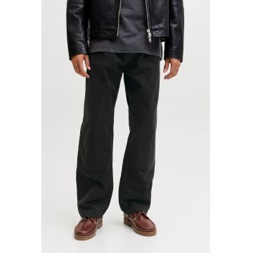 Pantaloni baggy din bumbac organic - Gri antracit