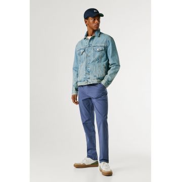 Pantaloni Chino cu croiala slim-fit - Albastru stins