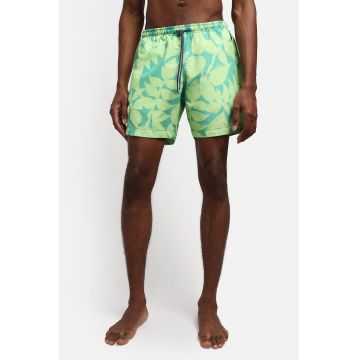 Pantaloni scurti de baie cu model - Verde deschis
