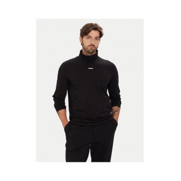 Pulover pentru barbati  cu guler inalt - negru