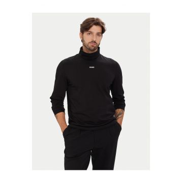 Pulover pentru barbati  cu guler inalt - negru