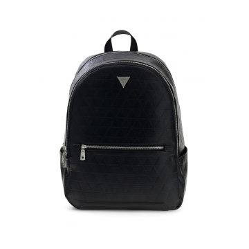 Rucsac din piele ecologica cu spate captusit Torino - Negru