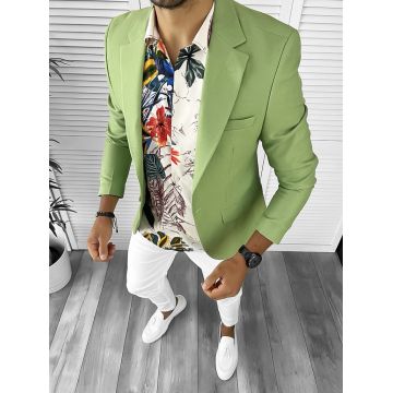 Sacou barbati slim fit VERDE CU MIC DEFECT DEF9123 P18-1.3