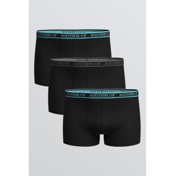 Set de boxeri din amestec de bumbac - 3 perechi - Negru